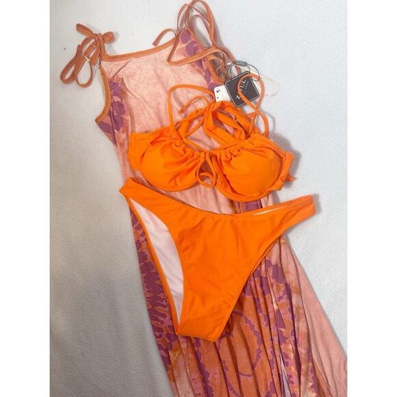 NWT Zaful Orange Bikini Set Size L 8–10 - Picture 8 of 8